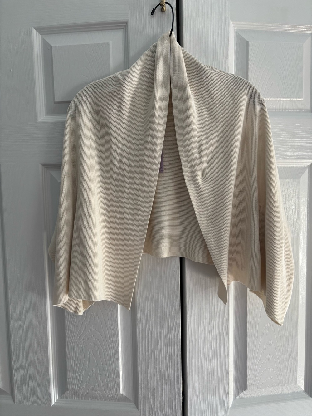 Cream Women’s Open-Front Ribbed shrug
